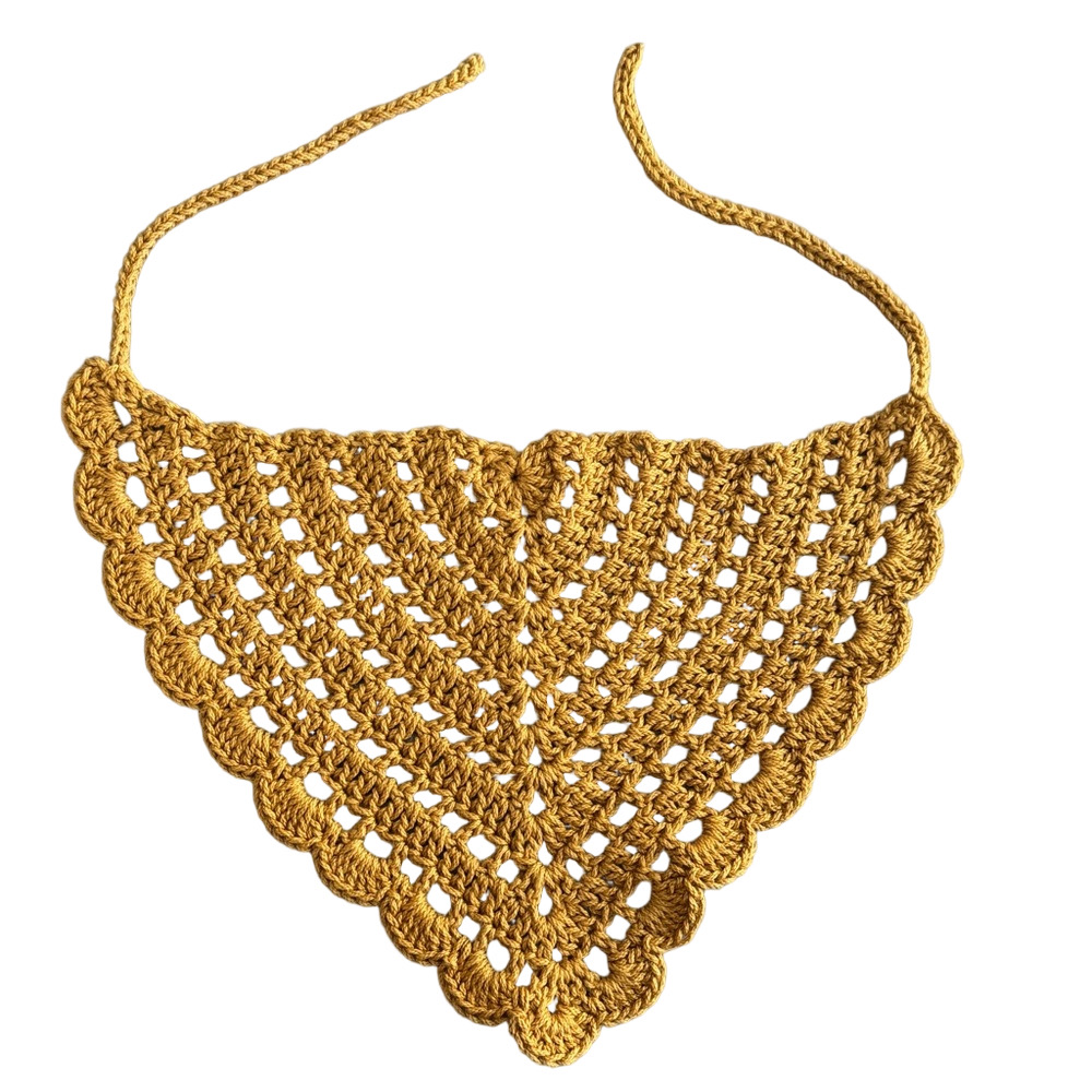 Handcrafted Mustard Crochet Hair Bandana
